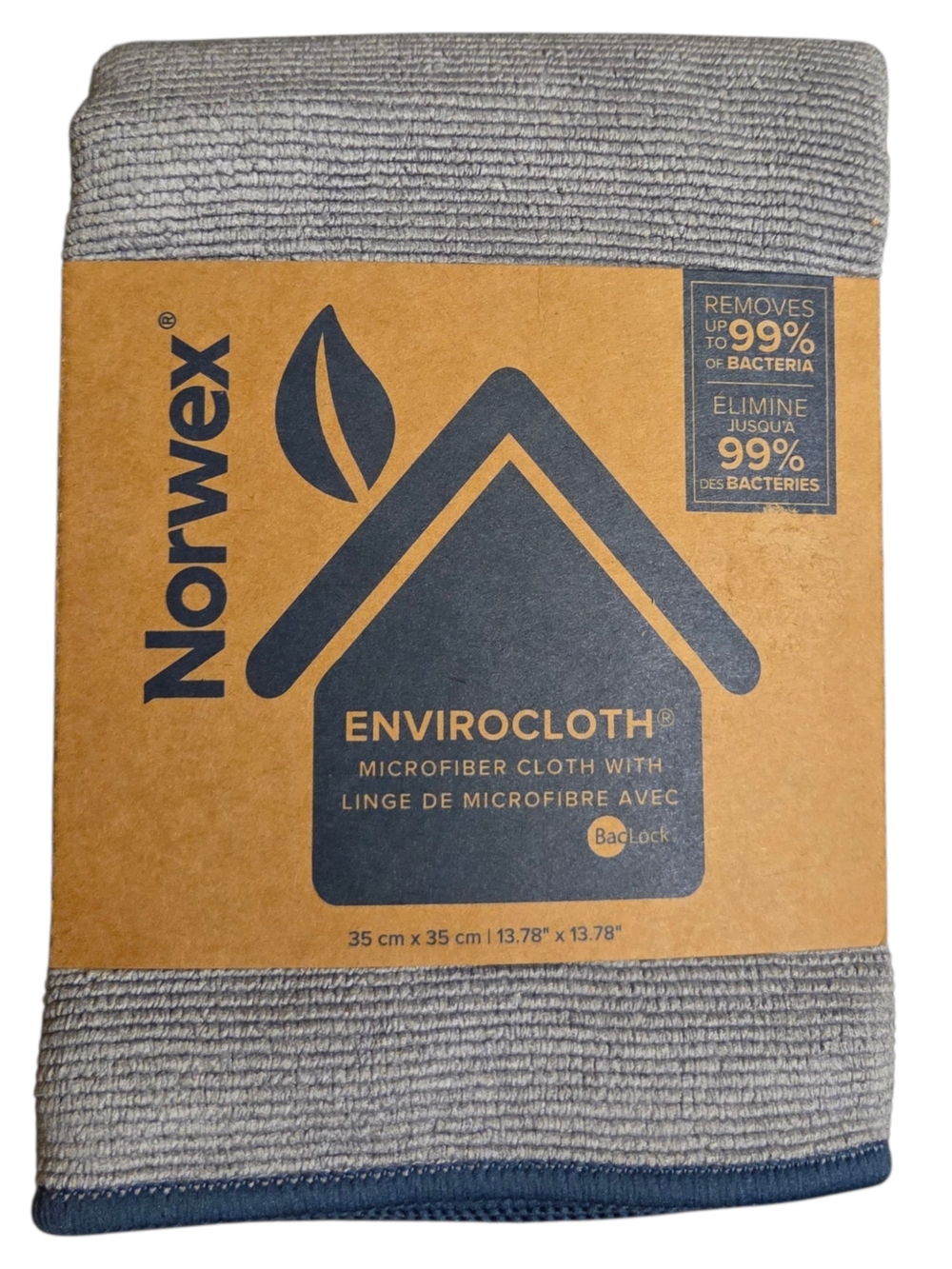 Norwex Microfiber Cleaning Cloth in Light Gray with Dark Trim